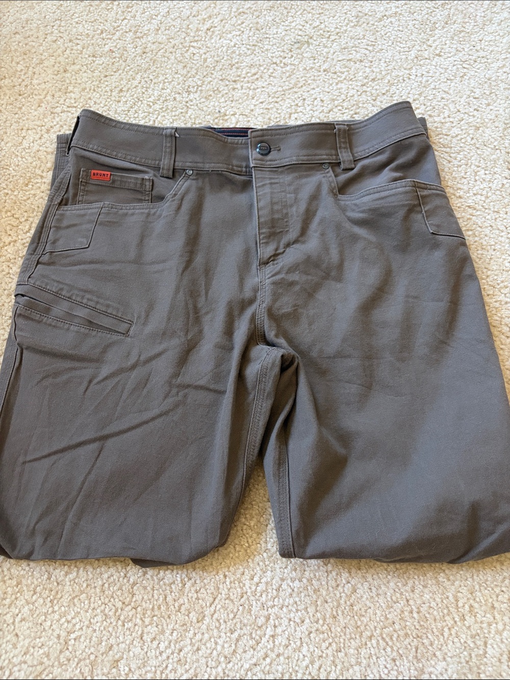 BRUNT Men's Gray Utility Work Pants